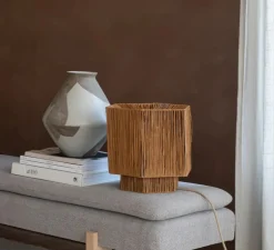 Lampe à poser, Panama S, marron, Ø28cm, H26cm - Good&Mojo