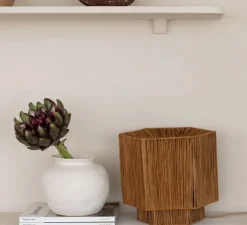 Lampe à poser, Panama S, marron, Ø28cm, H26cm - Good&Mojo