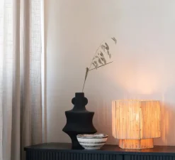 Lampe à poser, Panama S, naturel, Ø28cm, H26cm - Good&Mojo