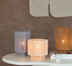 Lampe à poser, Panama S, naturel, Ø28cm, H26cm - Good&Mojo