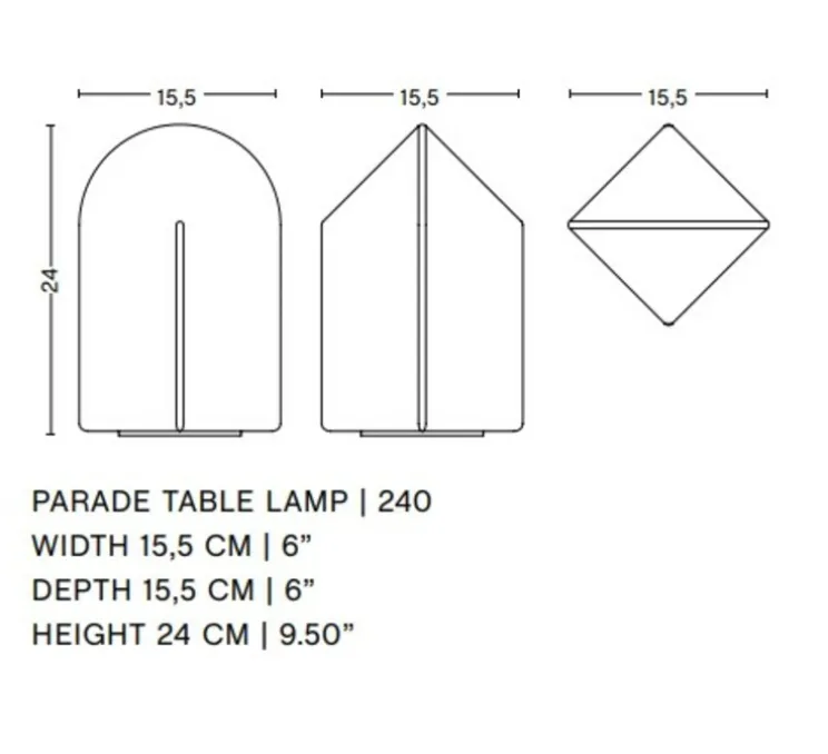 Lampe à poser, Parade 240, vert mousse, LED, dim, 2800K, 150 lm, Ø15,5cm, H24cm - HAY