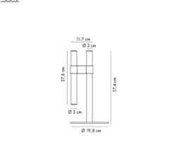 Lampe à poser, Paralela, blanc, LED, dim, 2700K, 315 lm, Ø19,8cm, H37,4cm - Axolight