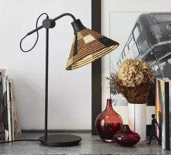 Lampe à poser, Parrot, marron, Ø26cm, H62cm - Forestier