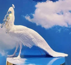 Lampe à poser, Peacock, paon, blanc, L100cm, H69cm - Seletti