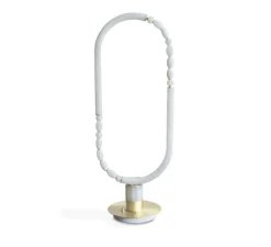 Lampe à poser, Pearl L, laiton satiné, albâtre, LED, 2700K, 3792 lm, TRIAC, L44cm, H115cm - AME EDITIONS MANUFACTUREES