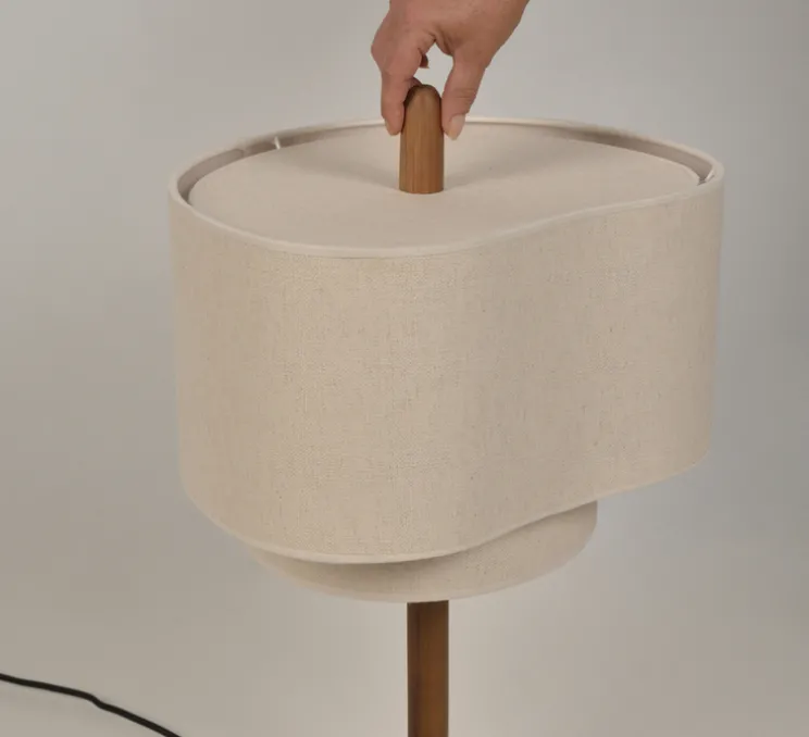 Lampe à poser, Pebble, écru, Ø38cm, H60cm - Market Set