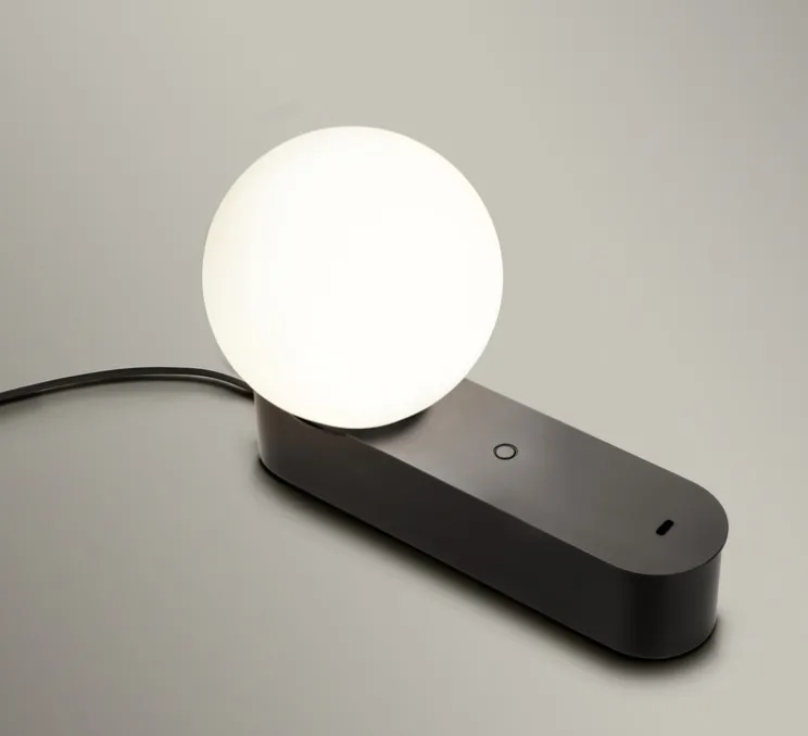 Lampe à poser, Perlina Table, noir, LED, dim, 3000K, 391 lm, Ø12cm, H22,8cm - LEDS C4