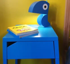 Lampe à poser, Perroquet, Bleu, L19cm, H23cm - Bleu Carmin Design