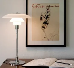 Lampe à poser, PH 3/2, chrome, Ø29cm, H47,2cm - Louis Poulsen