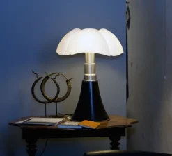 Lampe à poser, PIPISTRELLO, Marron foncé, dim, 2700K, 1400lm, Ø55cm, H86cm - Martinelli-luce