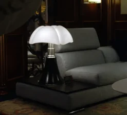 Lampe à poser, PIPISTRELLO, noir, brillant, Ø55cm, H86cm - Martinelli-luce