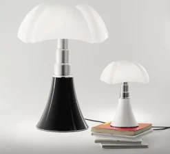 Lampe à poser, PIPISTRELLO, noir, brillant, Ø55cm, H86cm - Martinelli-luce