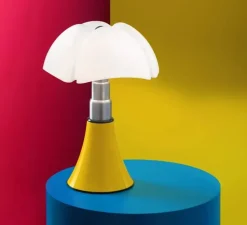 Lampe à poser, Pipistrello Pop, Medium, jaune, LED, 2700K, 1400 lm, variation, H62cm, Ø40cm - Martinelli Luce