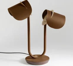 Lampe à poser, PISTIL, Brun cognac, L35cm, H39cm - JURIE & JARRE