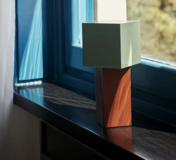 Lampe à poser, Pivot ATD7, rouille, menthe, IP44, Ø10cm, H26cm - Andtradition