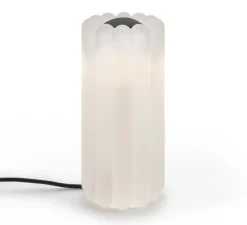 Lampe à poser, Press Frosted, verre givré, argent, IP55, LED, 2700K, Ø11,2cm, H21,5cm - Tom Dixon