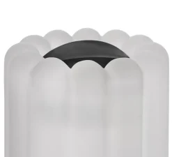 Lampe à poser, Press Frosted, verre givré, argent, IP55, LED, 2700K, Ø11,2cm, H21,5cm - Tom Dixon