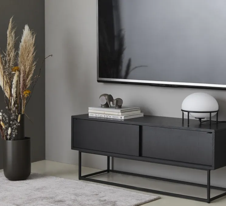 Lampe à poser, Pump, blanc & noir, Ø24cm, H22cm - WOUD