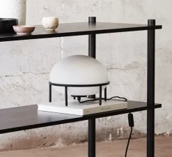 Lampe à poser, Pump, blanc & noir, Ø24cm, H22cm - WOUD