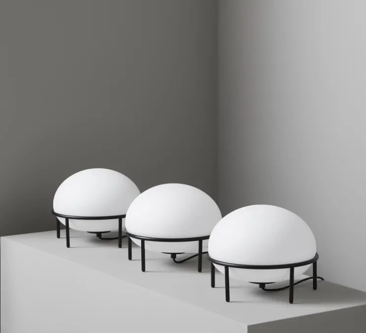 Lampe à poser, Pump, blanc & noir, Ø24cm, H22cm - WOUD