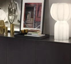 Lampe à poser, Pupa, blanc, LED, 2700k, , Ø37cm, H58cm - Slide