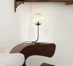 Lampe à poser, PUPPET LT P, ambre transparent, Ø16cm, H40cm - Vistosi