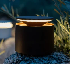 Lampe à poser, Push-Up, corten, IP54, LED, dim, 2200-3000K, 207 - 235 - 248 lm, Ø12cm, H10cm - Zafferano