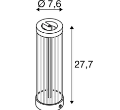 Lampe à poser, Quimera, cuivre foncé mat, LED, dim, 2700-3000K, 120 lm, Ø8cm, H27,7cm - SLV