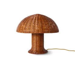 Lampe à poser, Rattan, naturel, Ø34cm, H30cm - HK Living