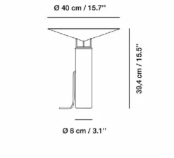 Lampe à poser, Rebound, Marbre vert, Ø40cm, H39,4cm - Carpyen