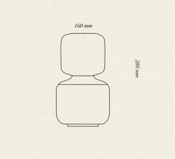 Lampe à poser, Reflection Oblo, blanc, Ø16cm, H28cm - Tala