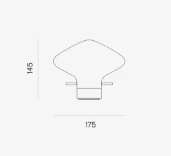 Lampe à poser, Repose, blanc & noir, Ø17,5cm, H14,5cm - lyfa