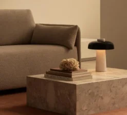 Lampe à poser, Reverse, marbre, noir, LED, dim, 2200-3000K, 560 lm, Ø24cm, H30cm - Audo Copenhagen