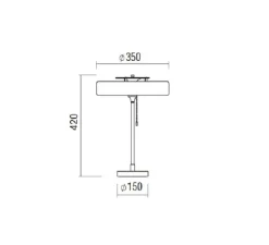 Lampe à poser, Revolve, bleu, LED, Ø35cm, H42cm - Bert Frank