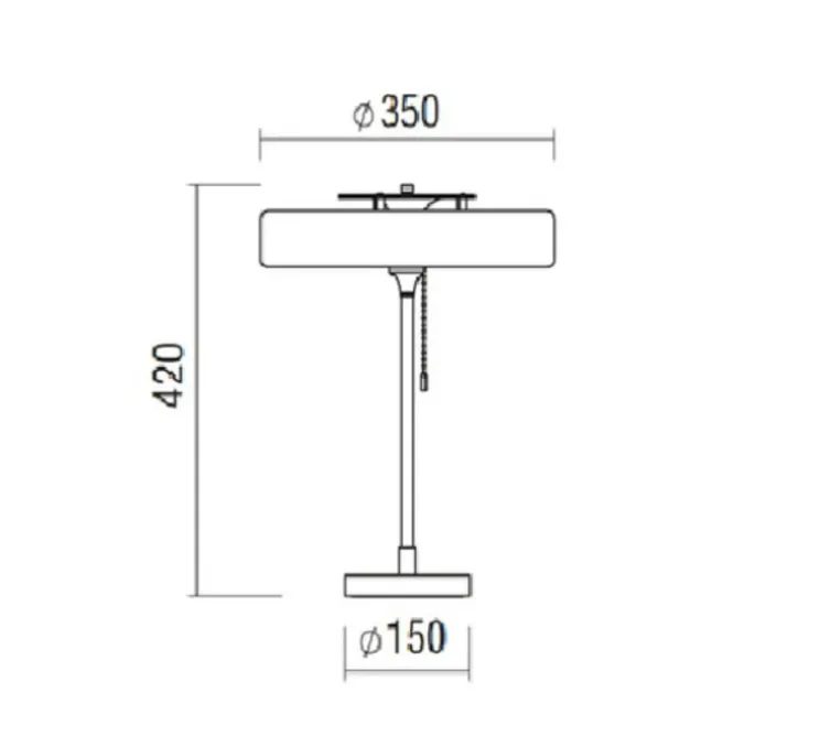 Lampe à poser Revolve Noir, Ø35cm, H42cm - Bert Frank