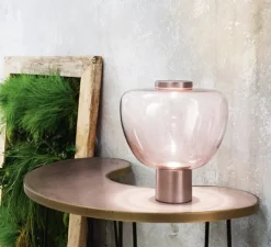 Lampe à poser, Riflesso LT 3, rose satiné, LED, 2700K, 1400 lm, Ø11cm, H37cm - Vistosi