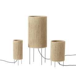Lampe à poser, Ro, jute, Ø30cm, H80cm - Made by Hand