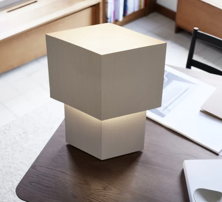 Lampe à poser, Romb 48, Coton, L39cm, H48cm - Pholc