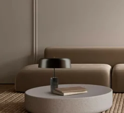 Lampe à poser, Romina, noir, Ø36cm, H44,5cm - Robin