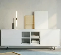 Lampe à poser, Roos, noir mat, LED, 2700K, 700 lm, L3,5cm, H63cm - Robin