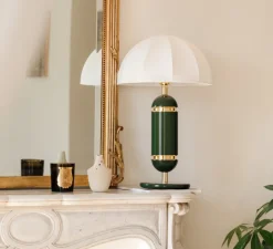 Lampe à poser, Rosalie, vert, Ø36cm, H60cm - COSIN