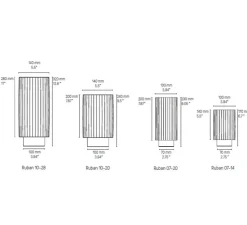 Lampe à poser, Ruban 10-20, laiton satiné, Ø14cm, H24cm - CVL