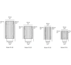 Lampe à poser, Ruban 10-28, laiton satiné, Ø14cm, H32cm - CVL
