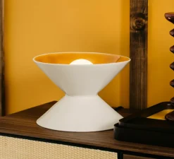 Lampe à poser, Sablier, écru, fauve, Ø28,5cm, H19cm - Sarah Lavoine