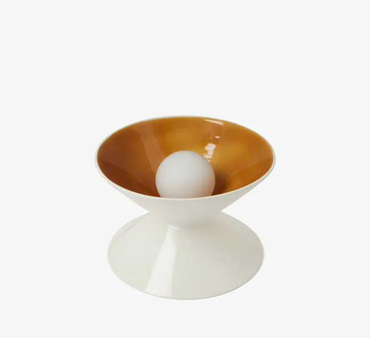 Lampe à poser, Sablier, écru, fauve, Ø28,5cm, H19cm - Sarah Lavoine