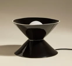 Lampe à poser, Sablier, noir, Ø28,5cm, H19cm - Sarah Lavoine