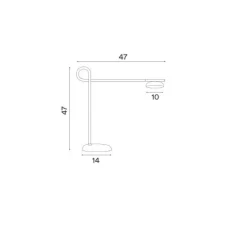 Lampe à poser, Salto, beige, LED, dim, 3000K, 550 lm, L47cm, H47cm - Northern