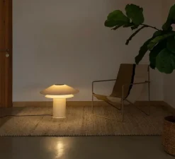 Lampe à poser, Shan, beige, Ø60cm, H48,5cm - Faro