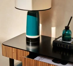 Lampe à poser, Sicilia, bleu Sarah, Ø30cm, H49cm - Sarah Lavoine