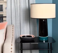 Lampe à poser, Sicilia, bleu sarah, L40cm, H60cm - Sarah Lavoine